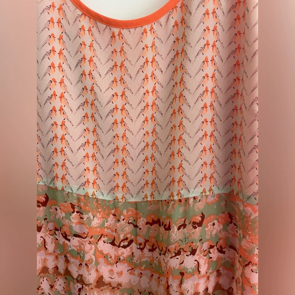 Orange Pattern Spring Dress - Picture 5 of 5